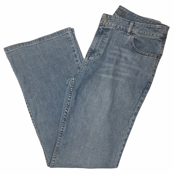 J Jill Jeans Classic Straight Leg Stretch Jeans Distress Wash Womens Size 8 - Picture 5 of 12